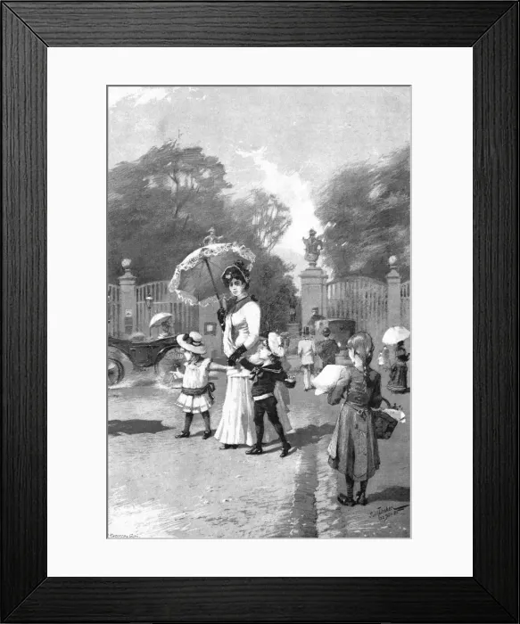 Framed Print : Children in a Park Framed Print : Children in a Park