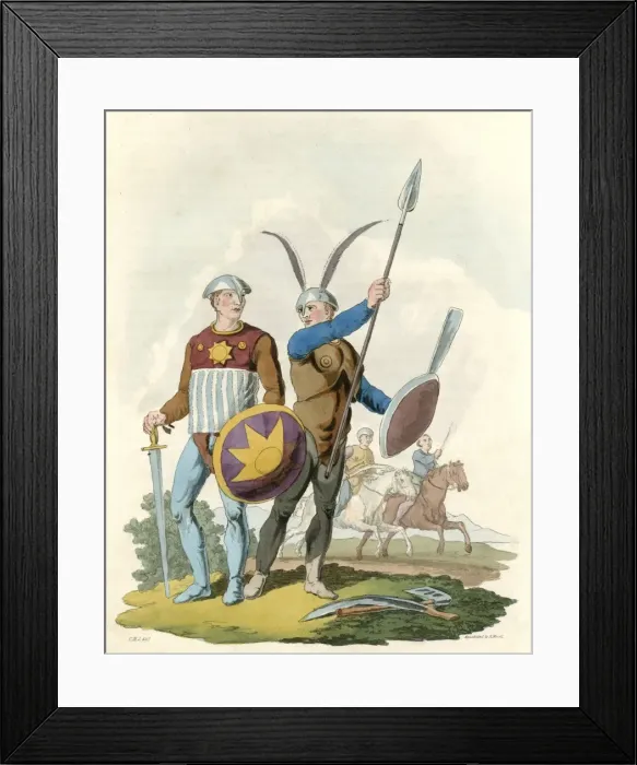 Framed Print : Early Danish Warriors Framed Print : Early Danish Warriors