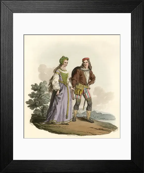 Framed Print : 15th Century Couple Framed Print : 15th Century Couple