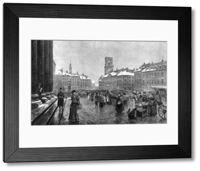 Framed Print : Market, Nytorv Framed Print : Market, Nytorv