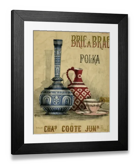 Framed Print : Bric a Brac Polka Framed Print : Bric a Brac Polka