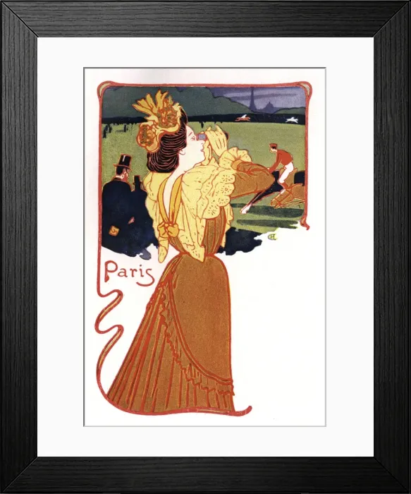 Framed Print : Parisian Racegoer Framed Print : Parisian Racegoer