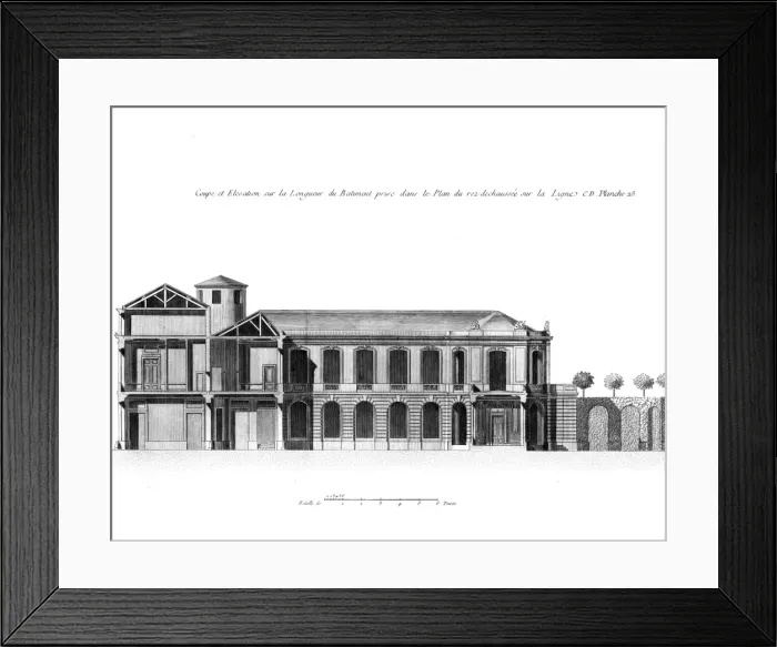 Framed Print : Marquis House / 18th C Framed Print : Marquis House / 18th C