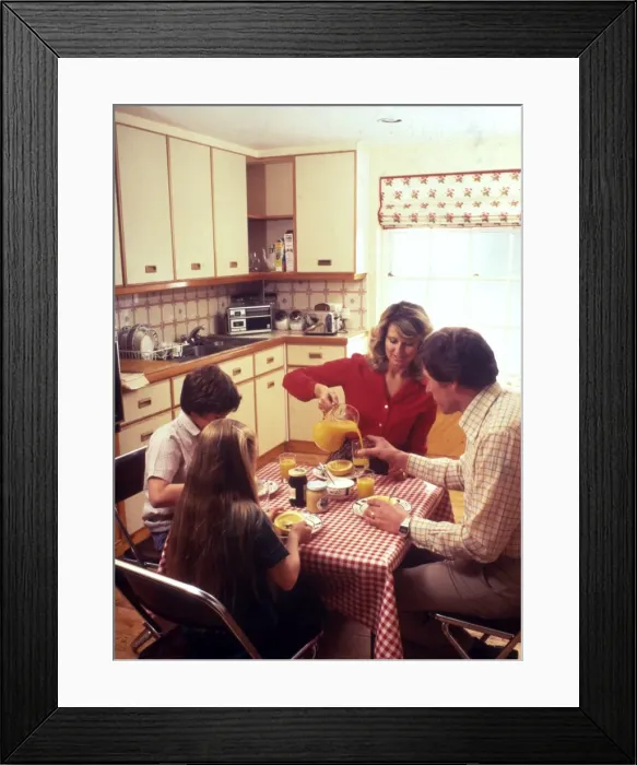 Framed Print : Family Breakfast Framed Print : Family Breakfast
