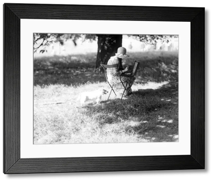 Framed Print : Female Artist Painting Framed Print : Female Artist Painting