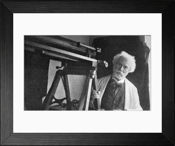 Framed Print : Flammarion and Telescope Framed Print : Flammarion and Telescope