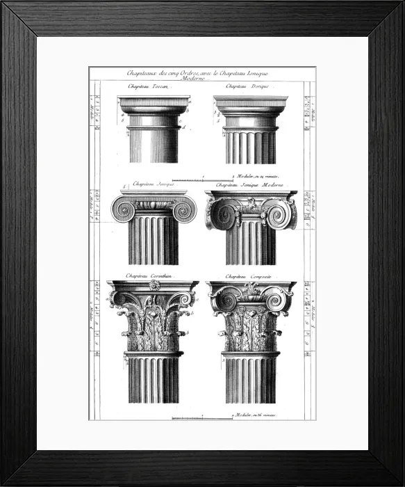Framed Print : Columns Classical Orders Framed Print : Columns Classical Orders