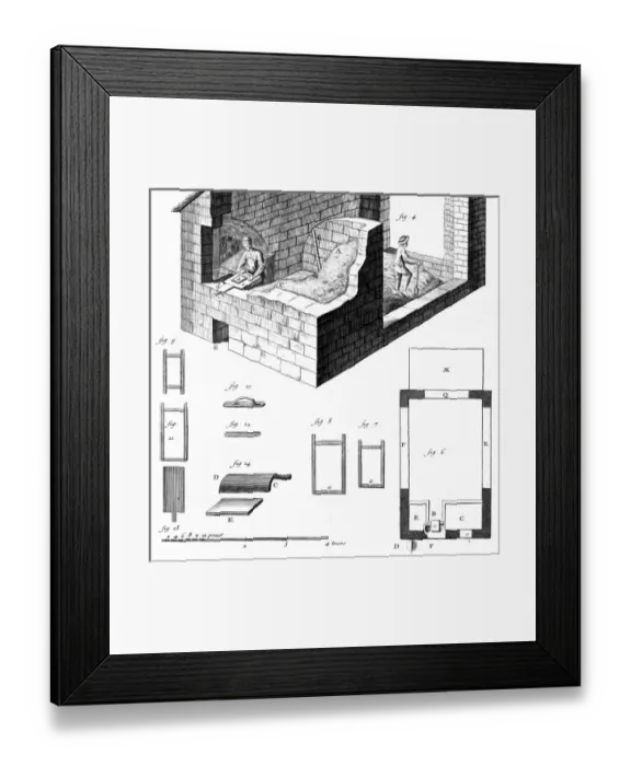 Framed Print : Moulding Tiles 18th C Framed Print : Moulding Tiles 18th C
