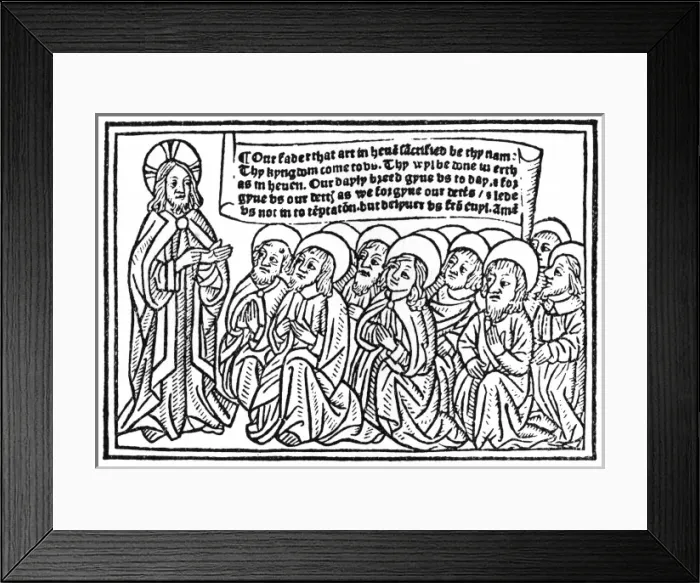 Framed Print : Jesus Dictates Prayer Framed Print : Jesus Dictates Prayer