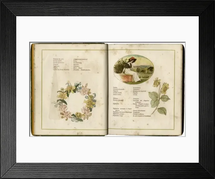 Framed Print : Flowers and People 1884 Framed Print : Flowers and People 1884