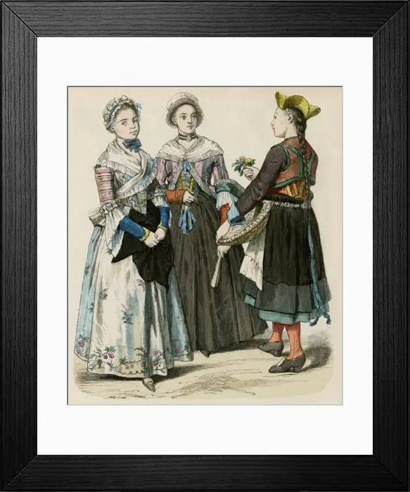 Framed Print : Bavarian C18th Costume Framed Print : Bavarian C18th Costume