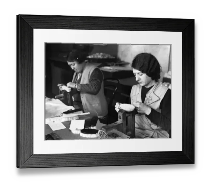 Framed Print : Making Brushes 1930S Framed Print : Making Brushes 1930S