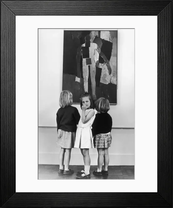 Framed Print : Girls & Abstract Art Framed Print : Girls & Abstract Art