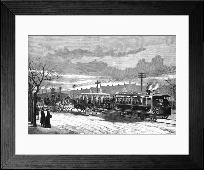 Framed Print : Steam Tram, Copenhagen Framed Print : Steam Tram, Copenhagen