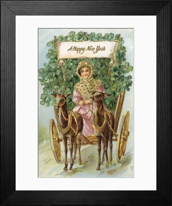 Framed Print : New Year Clover Cart Framed Print : New Year Clover Cart