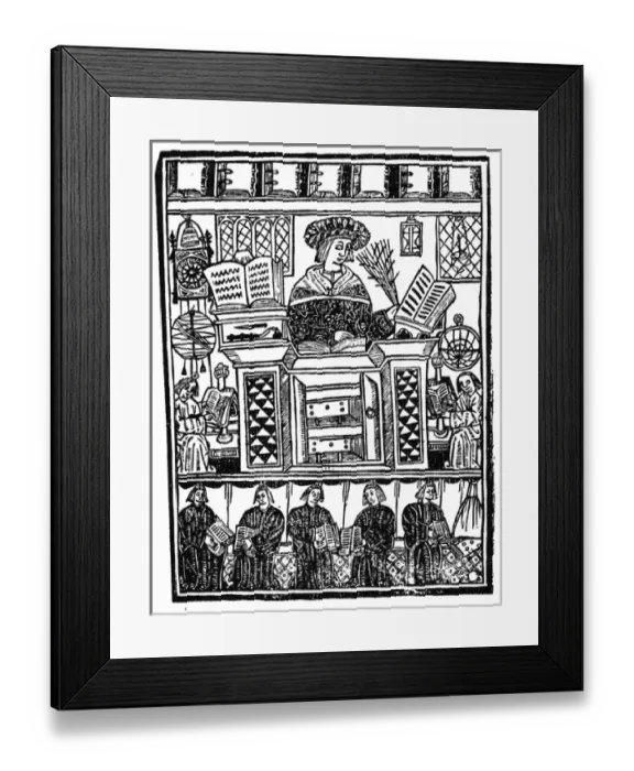 Framed Print : Scholar with his Books Framed Print : Scholar with his Books