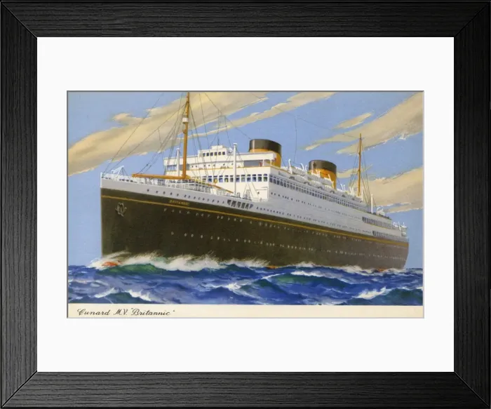 Framed Print : BRITANNIC CUNARDER Framed Print : BRITANNIC CUNARDER