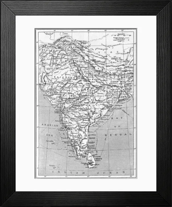 Framed Print : MAPS / INDIA 1908 Framed Print : MAPS / INDIA 1908