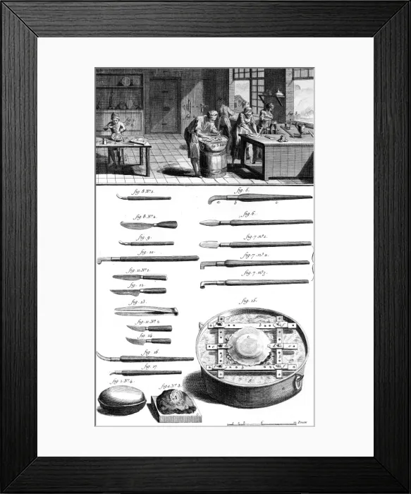 Framed Print : Silver Plating 18th C Framed Print : Silver Plating 18th C