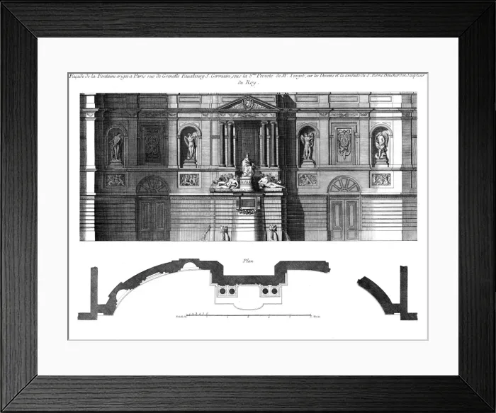 Framed Print : Grenelle Fountain 18th C Framed Print : Grenelle Fountain 18th C