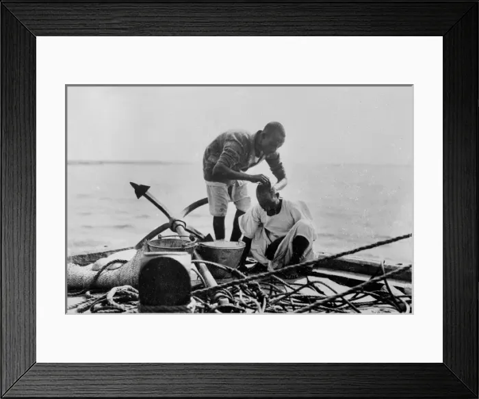 Framed Print : Nautical Barber Framed Print : Nautical Barber