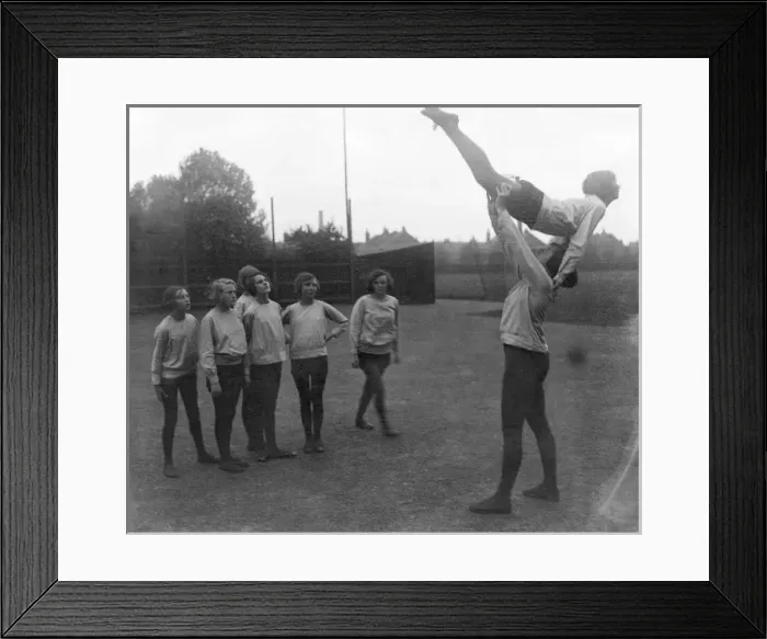 Framed Print : Outdoor Exercises 1930S Framed Print : Outdoor Exercises 1930S