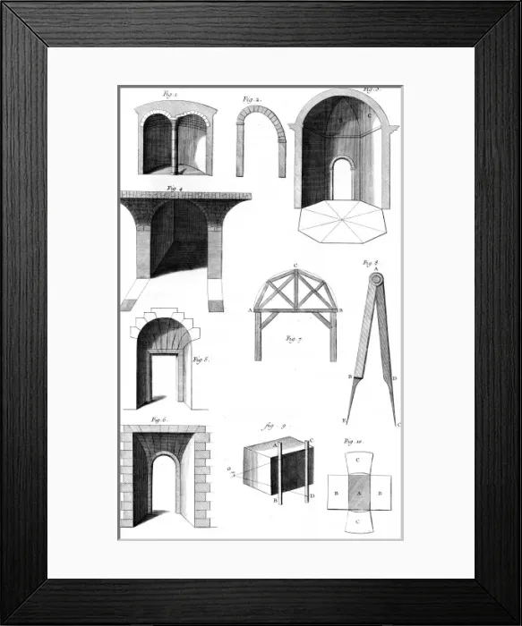 Framed Print : Various Arches 18th C Framed Print : Various Arches 18th C