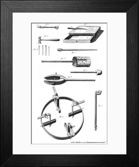 Framed Print : Silver Plating 18th C Framed Print : Silver Plating 18th C