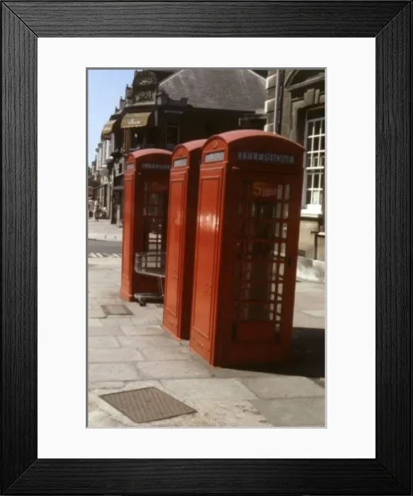 Framed Print : Red Telephone Boxes Framed Print : Red Telephone Boxes