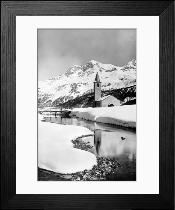 Framed Print : Snowy Swiss Village Framed Print : Snowy Swiss Village