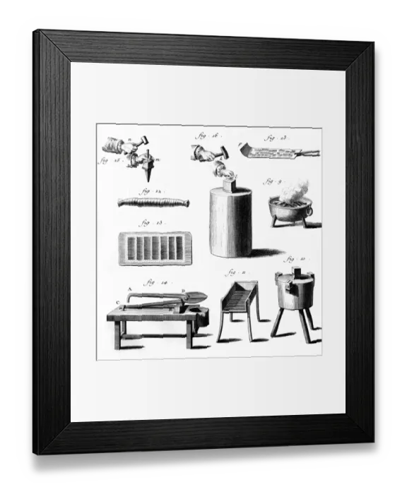 Framed Print : Needlemaker Tools 18Th Framed Print : Needlemaker Tools 18Th