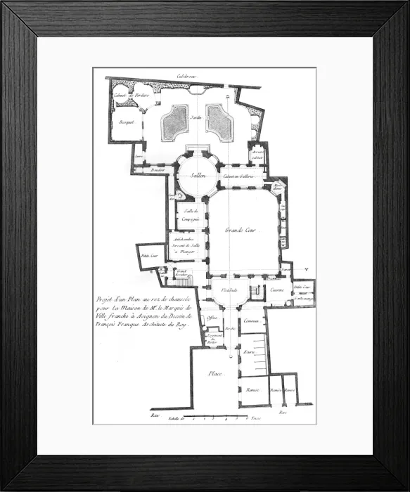 Framed Print : Plan of a Marquis House Framed Print : Plan of a Marquis House