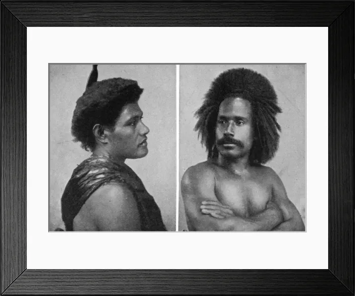 Framed Print : Fiji / Couple C1900 Framed Print : Fiji / Couple C1900
