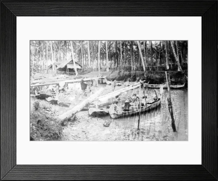 Framed Print : Javanese Boat People