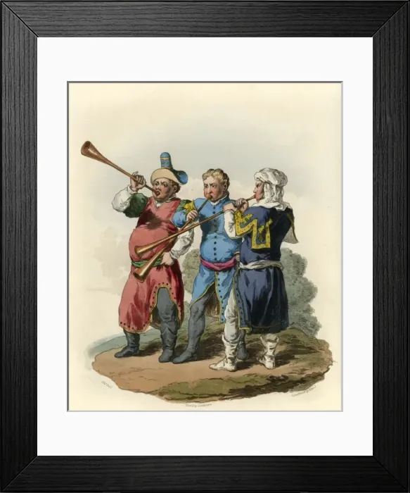 Framed Print : Medieval Trumpeters Framed Print : Medieval Trumpeters