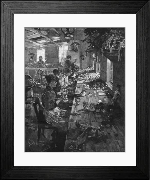 Framed Print : Making Dolls, Sweden Framed Print : Making Dolls, Sweden