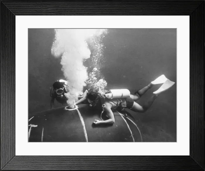 Framed Print : Diving, Malta 1969 Framed Print : Diving, Malta 1969