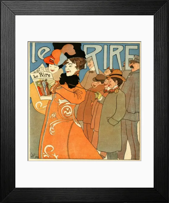 Framed Print : Reading Le Rire 1896 Framed Print : Reading Le Rire 1896