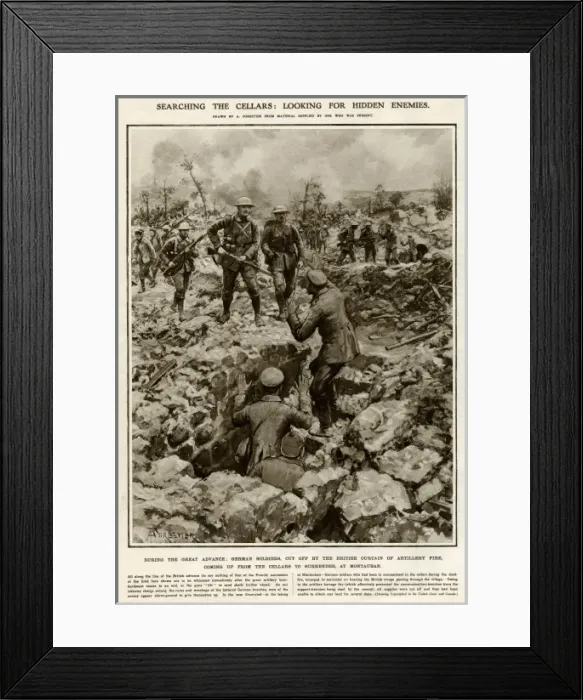 Framed Print : Seaching the cellars: Looking for the Hidden enemies Framed Print : Seaching the cellars: Looking for the Hidden enemies