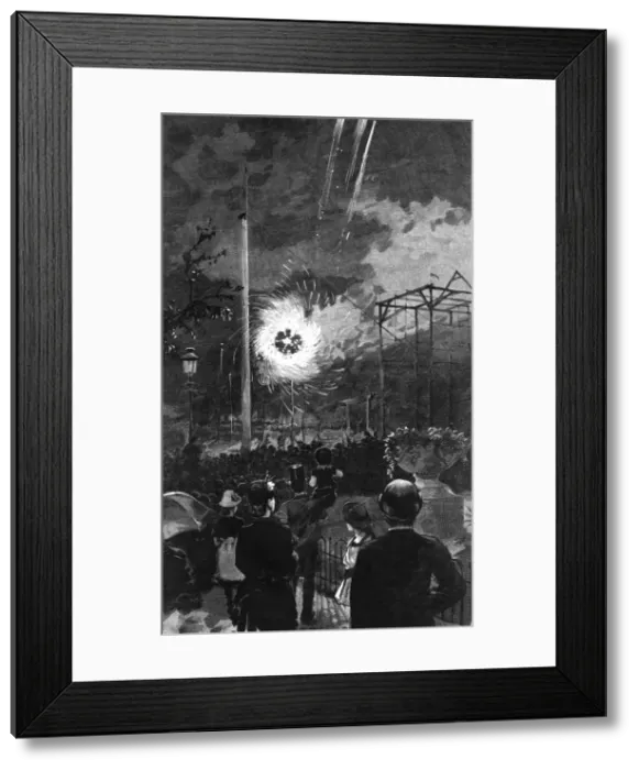 Framed Print : Fireworks in Tivoli Gdns Framed Print : Fireworks in Tivoli Gdns