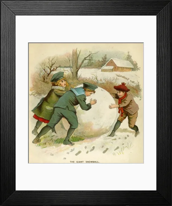 Framed Print : Three Children / Snowball Framed Print : Three Children / Snowball