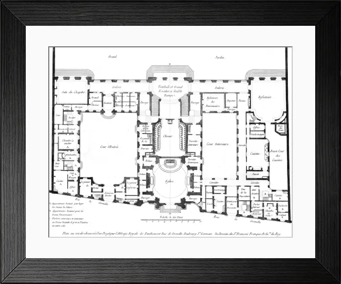 Framed Print : Panthemont Abbey Plan Framed Print : Panthemont Abbey Plan