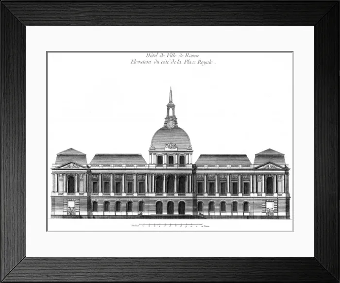 Framed Print : Rouen City Hall / 18th C Framed Print : Rouen City Hall / 18th C