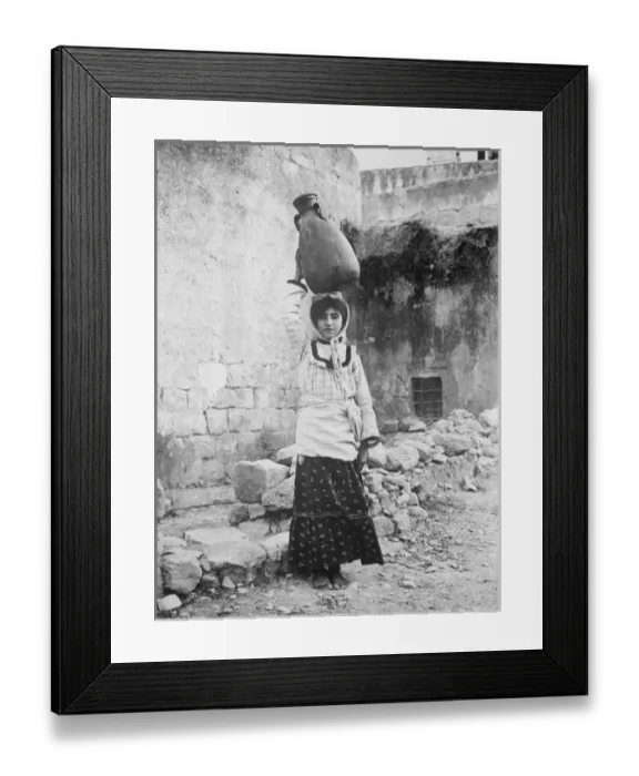 Framed Print : Water Carrier, Palestine Framed Print : Water Carrier, Palestine