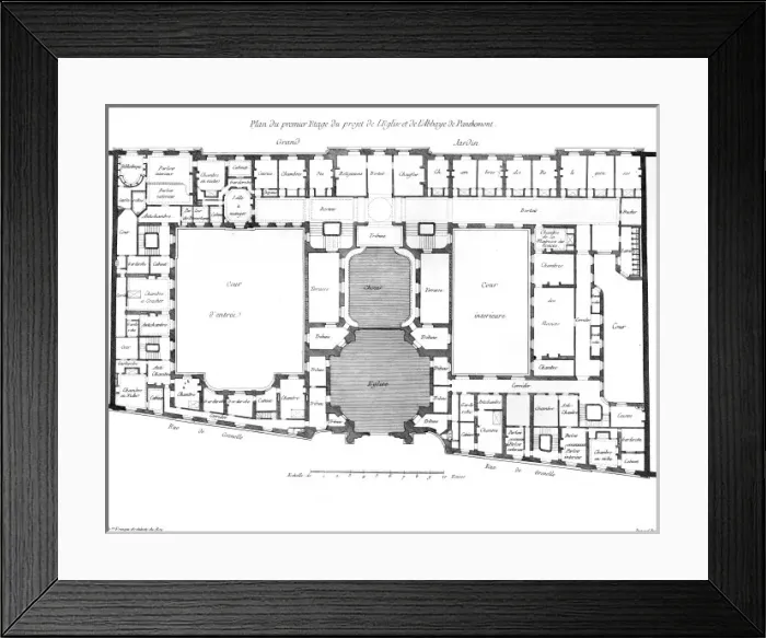 Framed Print : Panthemont Abbey Plan Framed Print : Panthemont Abbey Plan