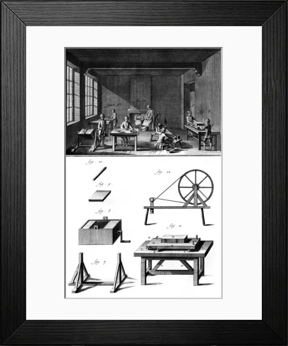Framed Print : Needlemakers 18th France Framed Print : Needlemakers 18th France