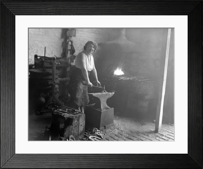 Framed Print : Female Blacksmith Framed Print : Female Blacksmith