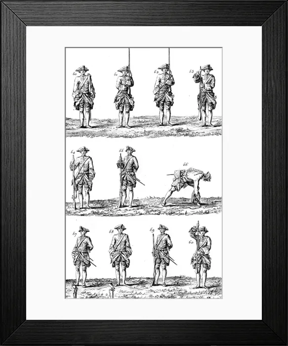 Framed Print : Soldiers Training 18th C Framed Print : Soldiers Training 18th C