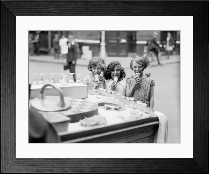 Framed Print : Kids Eating Ice Cream Framed Print : Kids Eating Ice Cream