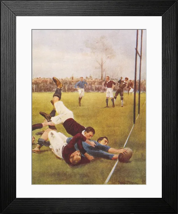 Framed Print : Scoring a Try Framed Print : Scoring a Try